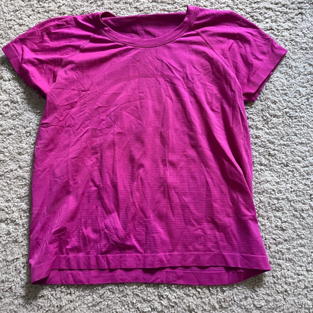 Lululemon Sonic Pink Swiftly Tech Race Length Short Sleeve